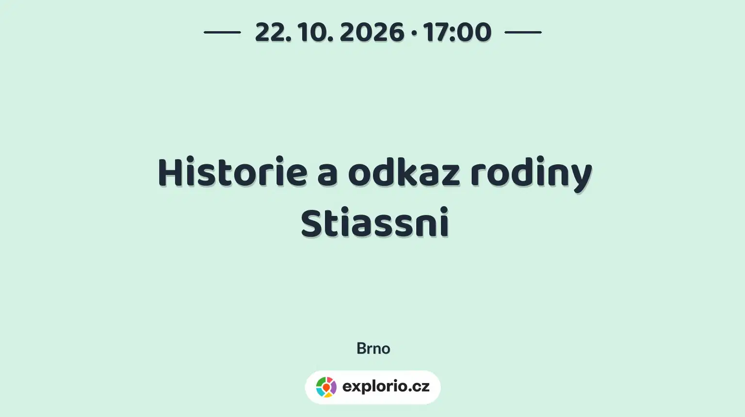 Historie a odkaz rodiny Stiassni – prohlídky a Muzea, Brno