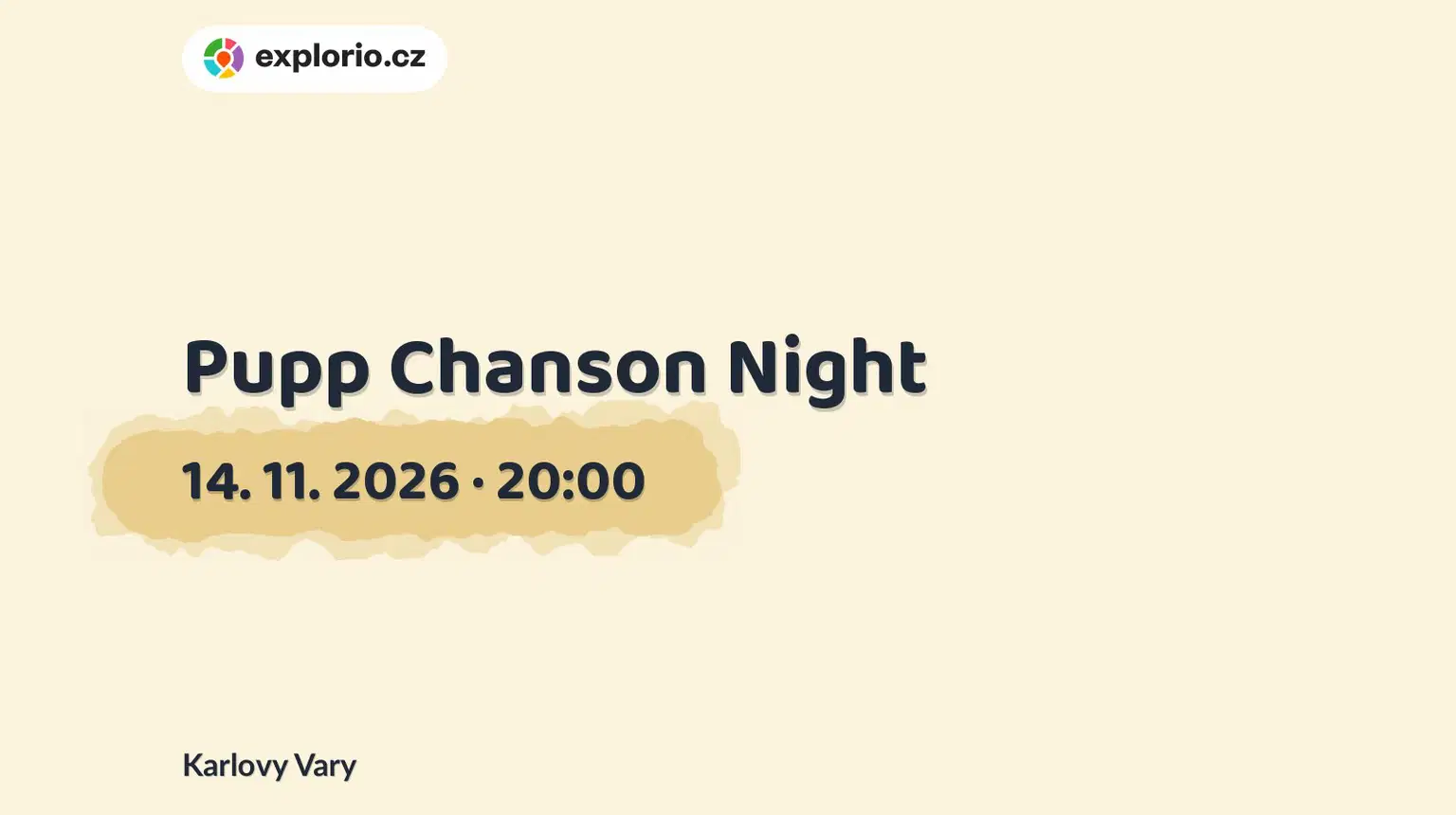 Pupp Chanson Night – divadlo, Hudba a Kino, Karlovy Vary