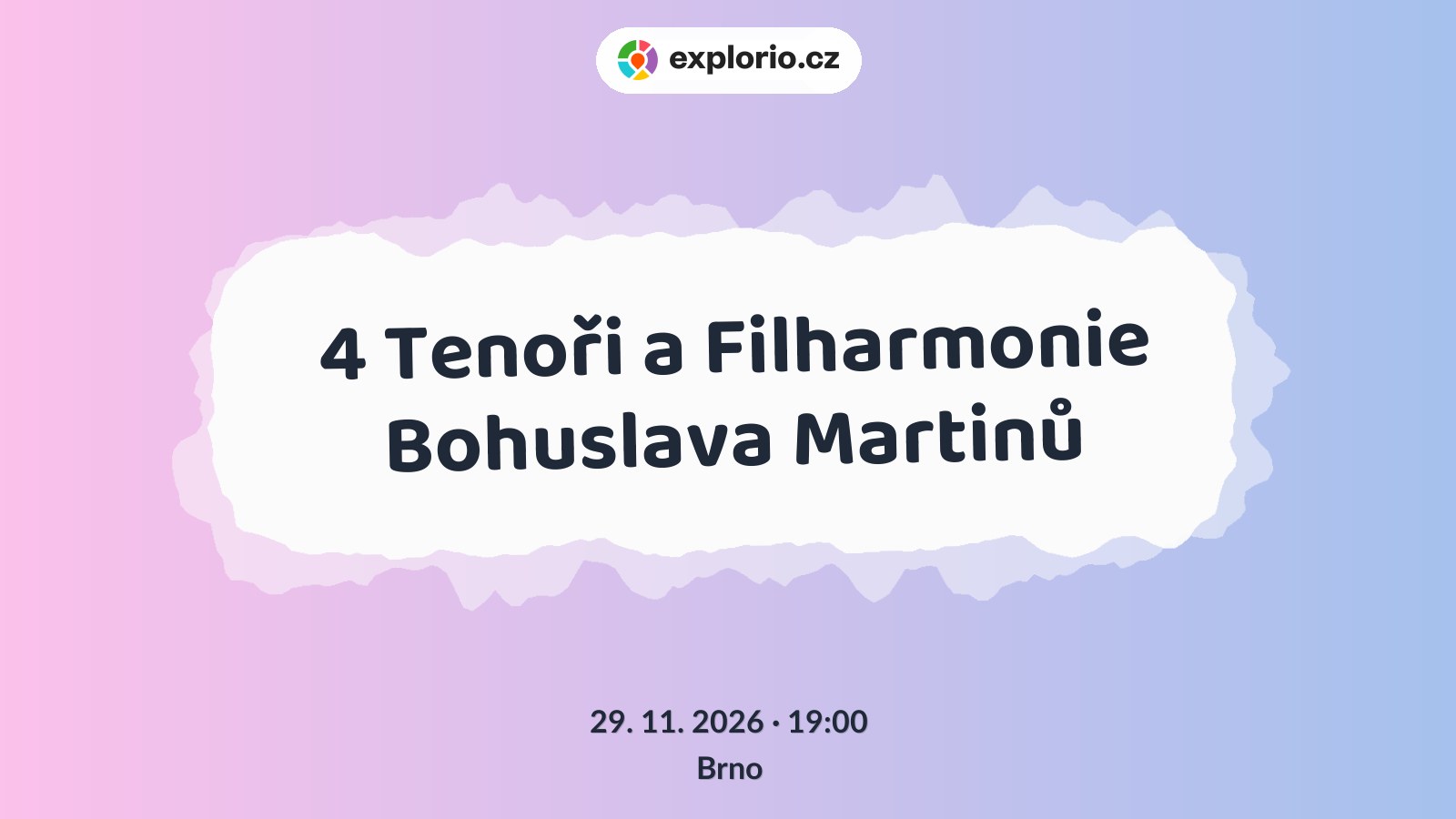 4 Tenoři a Filharmonie Bohuslava Martinů – divadlo, Hudba a Kino, Brno