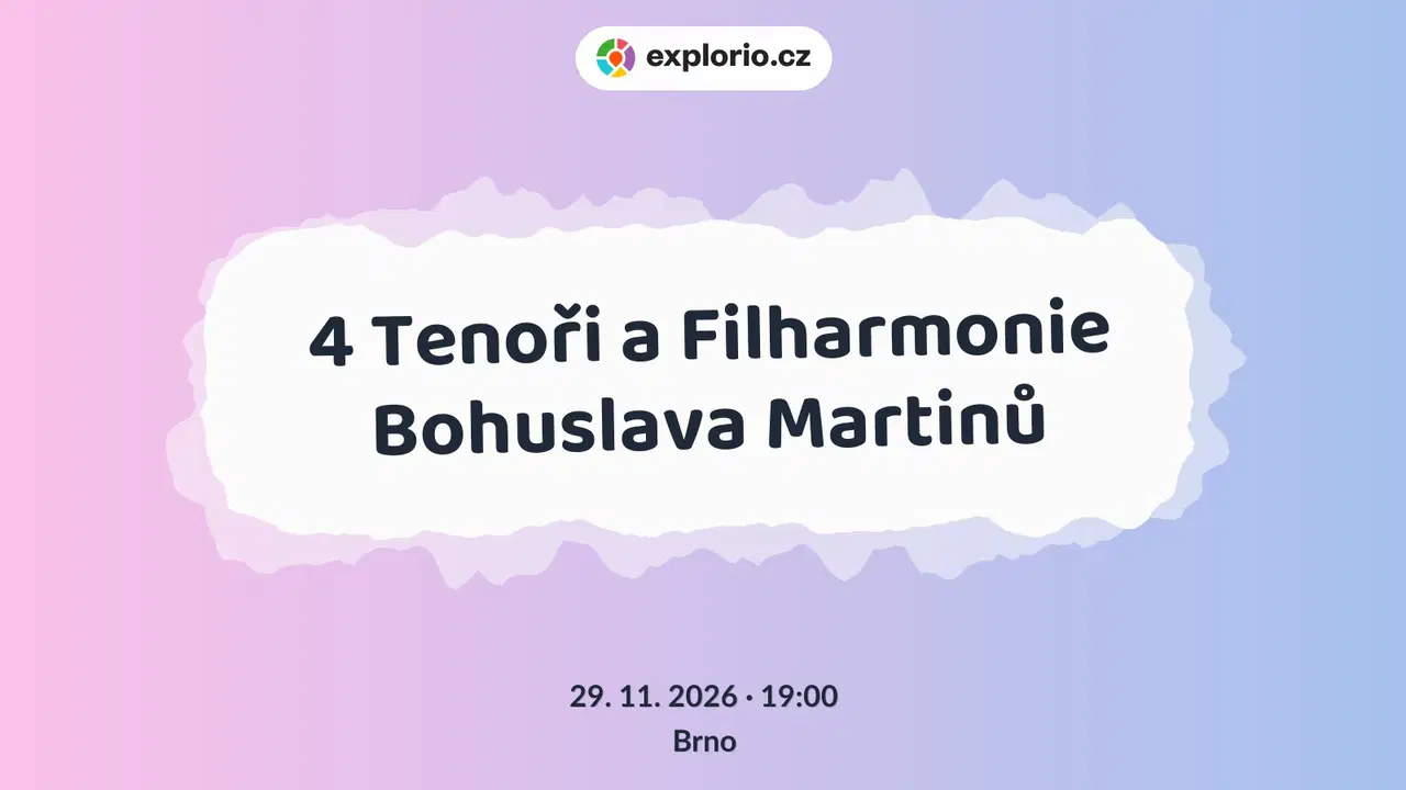 4 Tenoři a Filharmonie Bohuslava Martinů – divadlo, Hudba a Kino, Brno