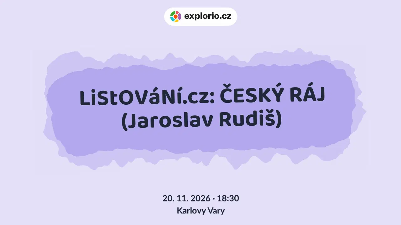 LiStOVáNí.cz: ČESKÝ RÁJ (Jaroslav Rudiš) – divadlo, Hudba a Kino, Karlovy Vary