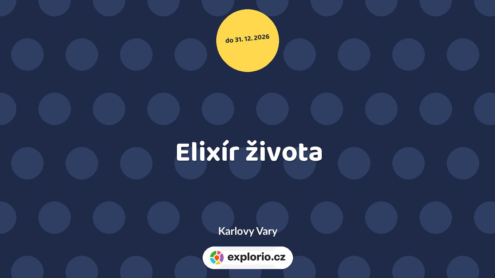 Elixír života – sport a Pohyb, Karlovy Vary