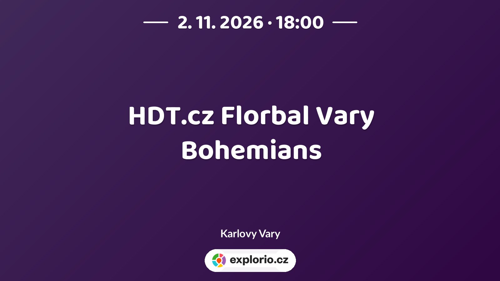 HDT.cz Florbal Vary Bohemians – sport a Pohyb, Karlovy Vary
