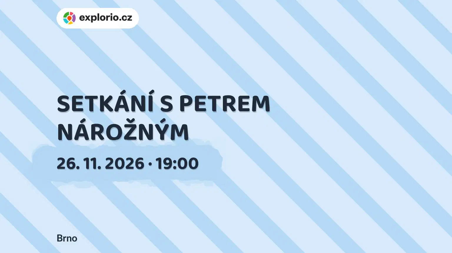 SETKÁNÍ S PETREM NÁROŽNÝM – divadlo, Hudba a Kino, Brno
