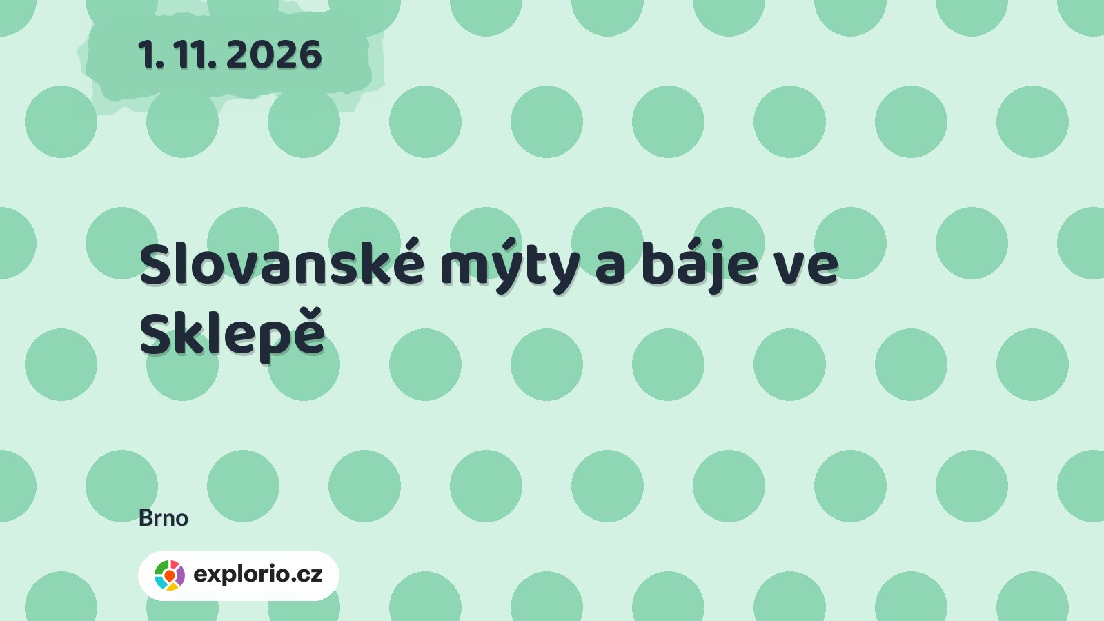 Slovanské mýty a báje ve Sklepě – prohlídky a Muzea, Brno