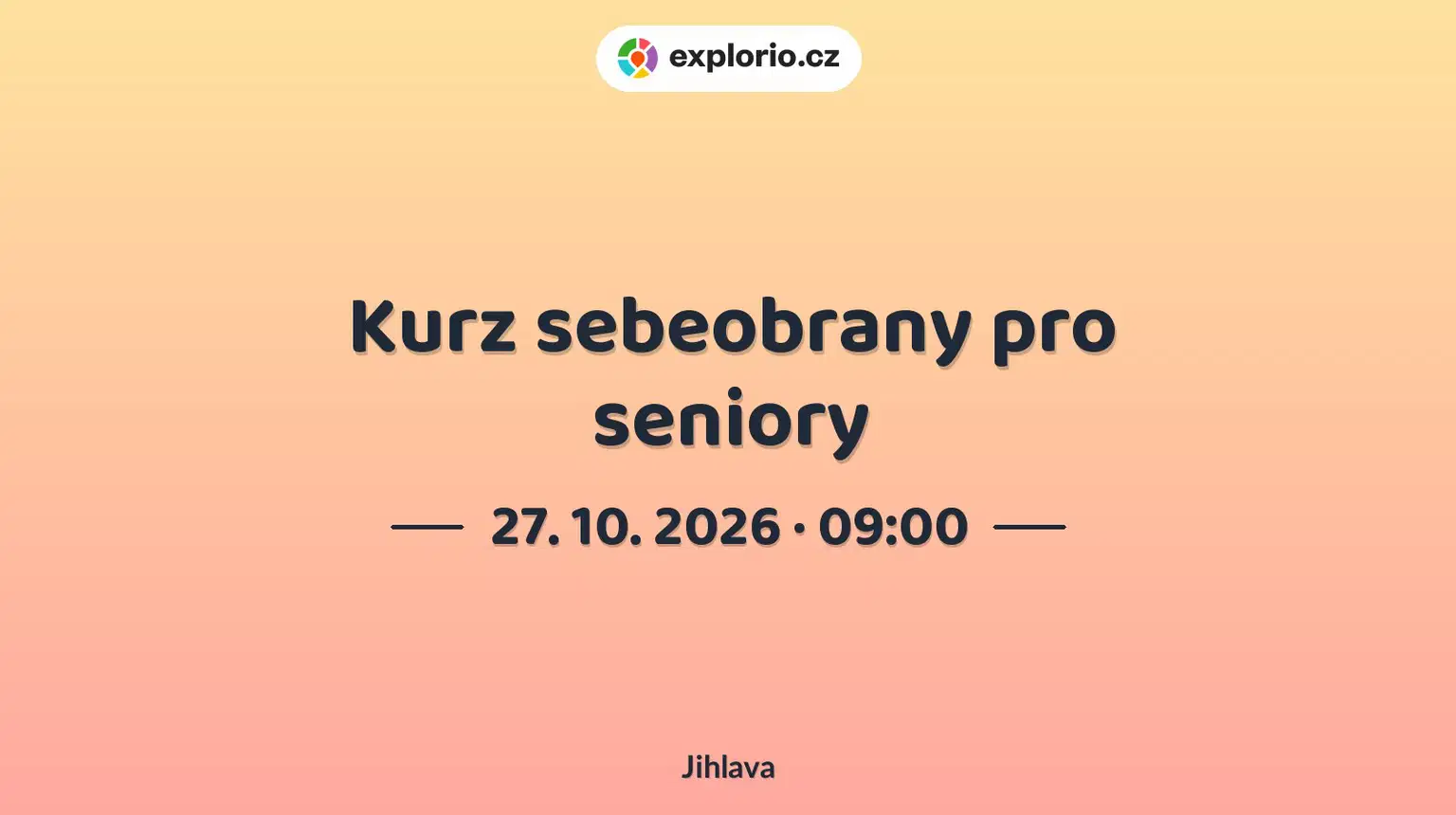 Kurz sebeobrany pro seniory – sport a Pohyb, Jihlava