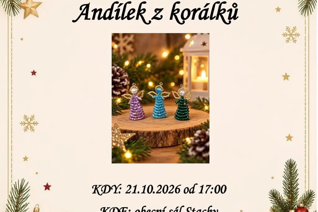 Workshop: Andílek z korálků – tvořivé dílny a Workshopy, Stachy – fotka 2