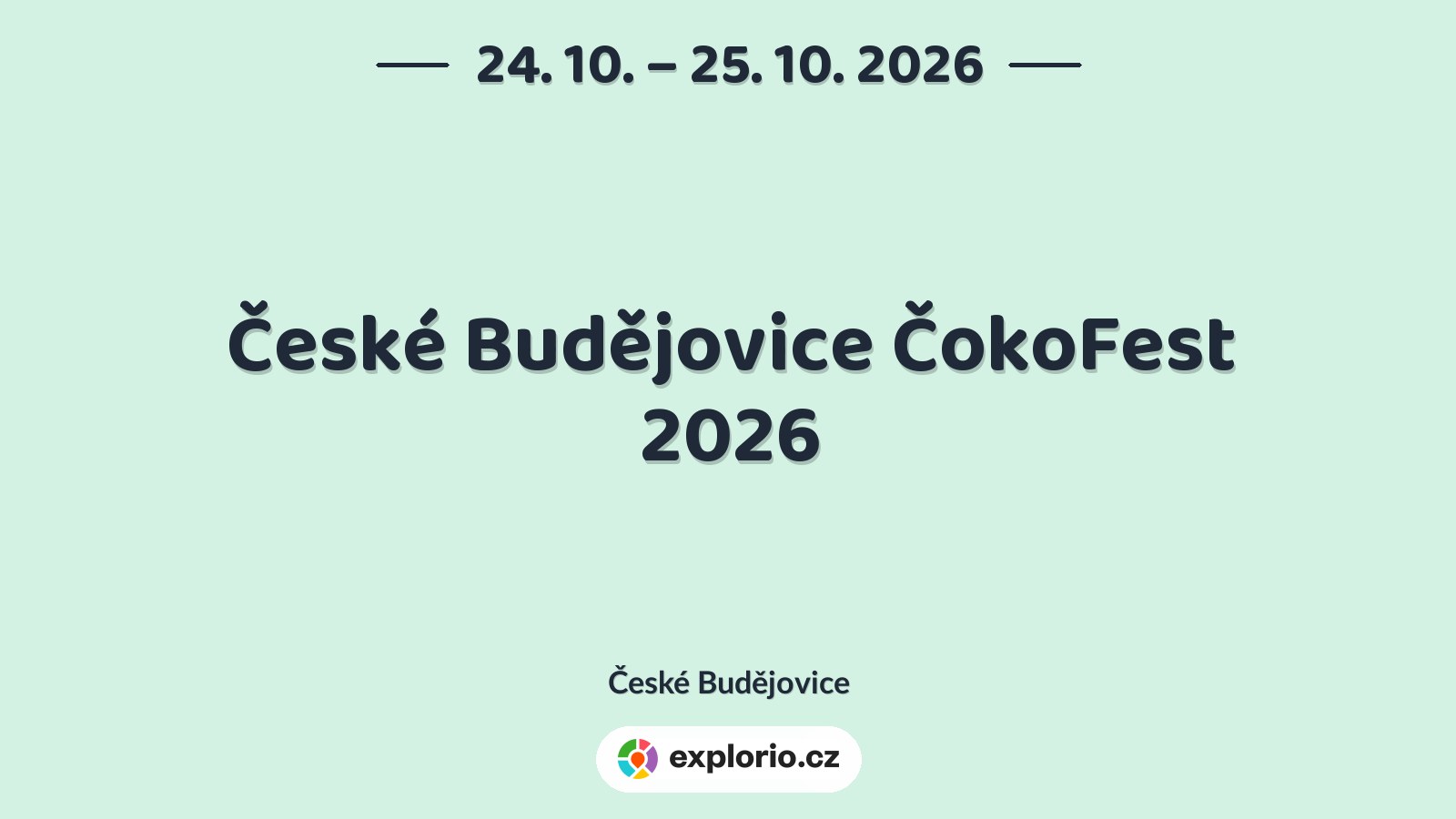 České Budějovice ČokoFest 2026 – festivaly a Slavnosti, České Budějovice