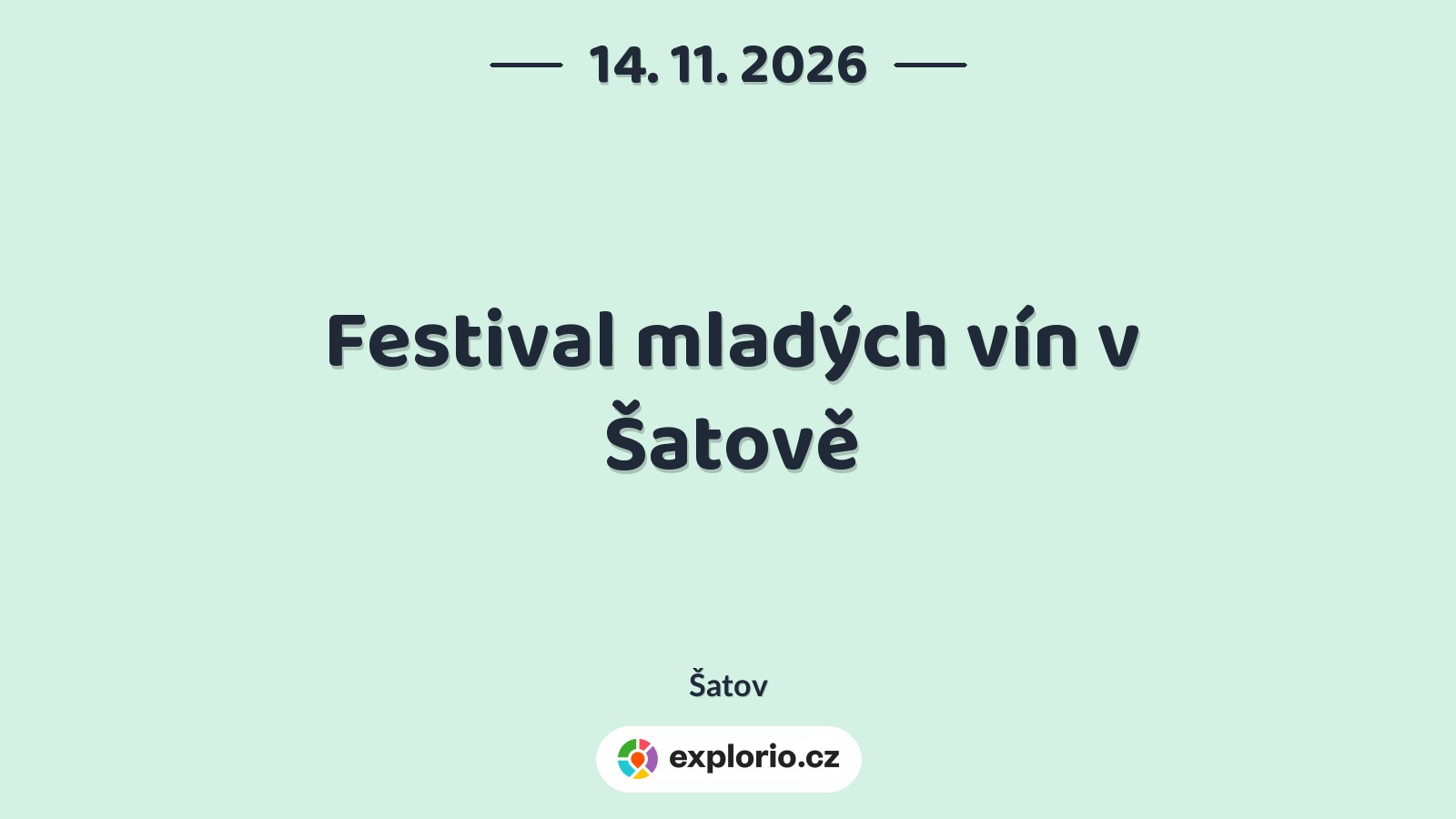 Festival mladých vín v Šatově – festivaly a Slavnosti, Šatov