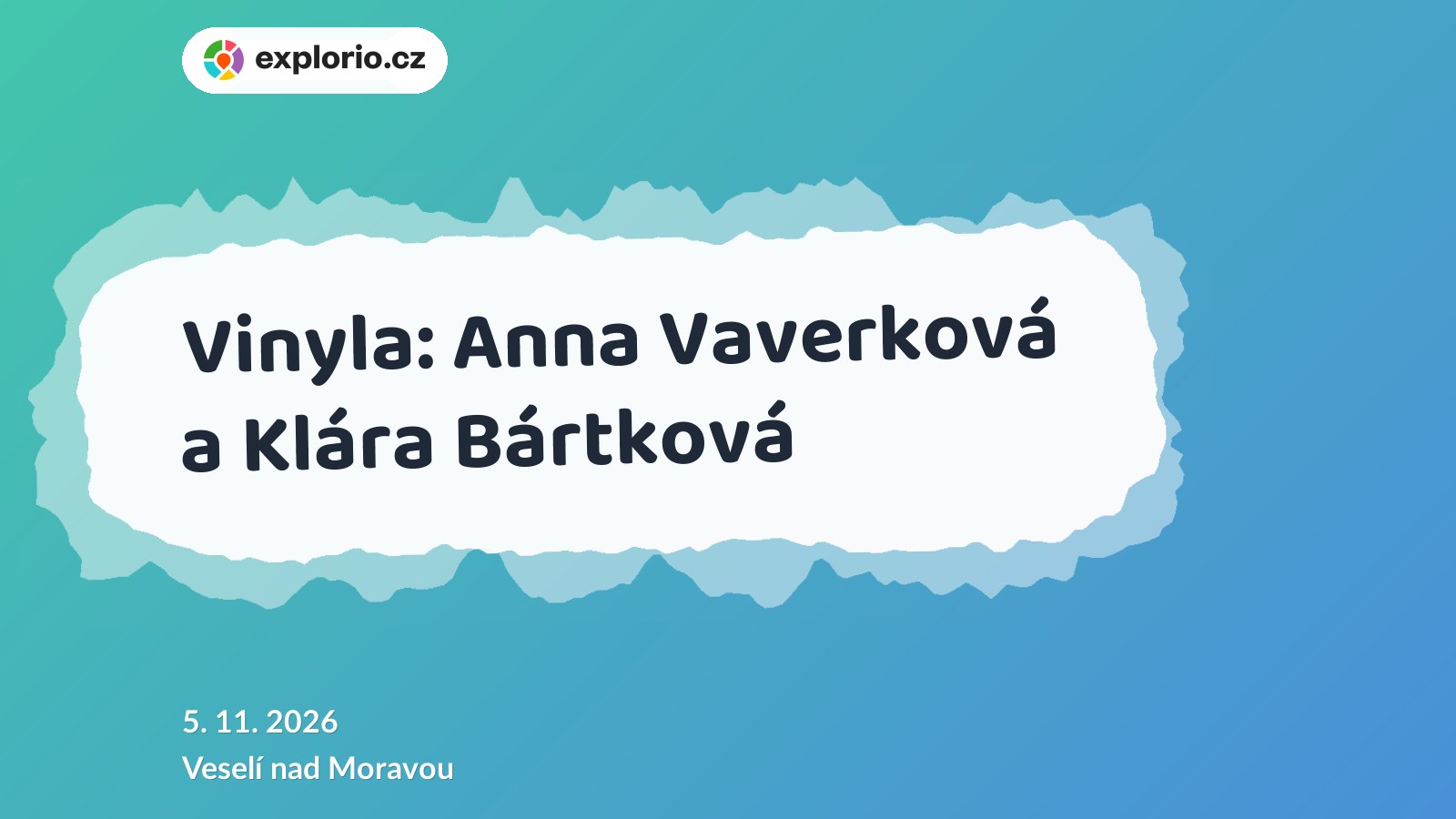 Vinyla: Anna Vaverková a Klára Bártková – divadlo, Hudba a Kino, Veselí nad Moravou