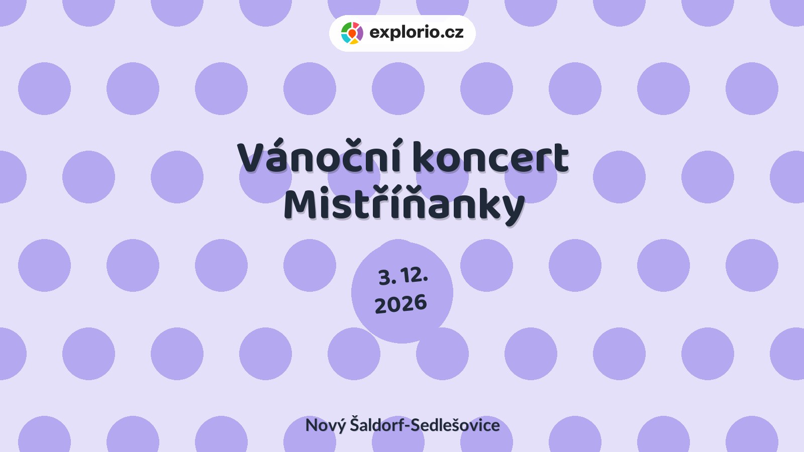 Vánoční koncert Mistříňanky – divadlo, Hudba a Kino, Nový Šaldorf-Sedlešovice