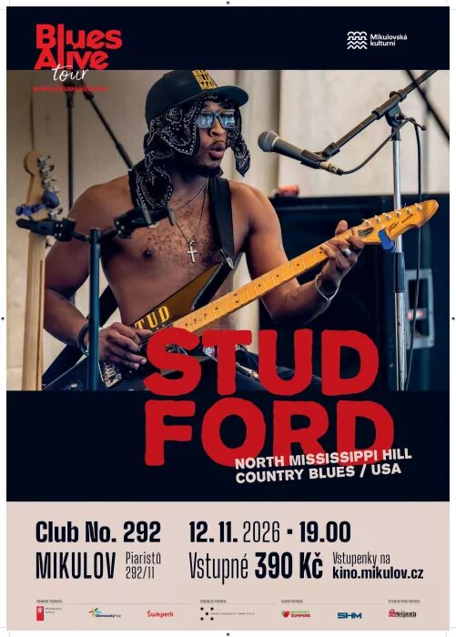 BLUES ALIVE Tour Mikulov: STUD FORD – divadlo, Hudba a Kino, Mikulov – fotka 2