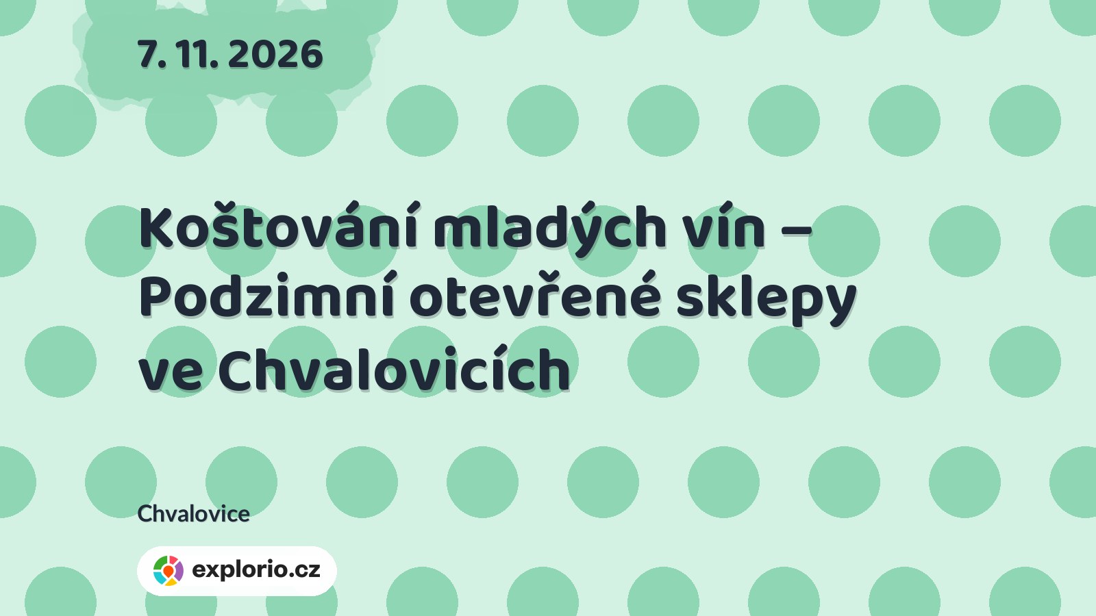 Koštování mladých vín – Podzimní otevřené sklepy ve Chvalovicích – festivaly a Slavnosti, Chvalovice