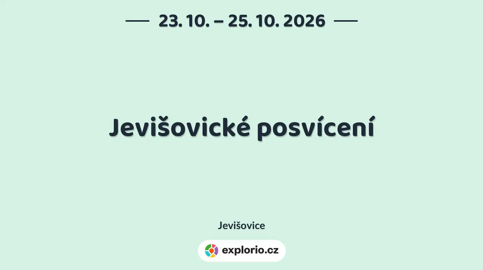 Jevišovické posvícení – festivaly a Slavnosti, Jevišovice