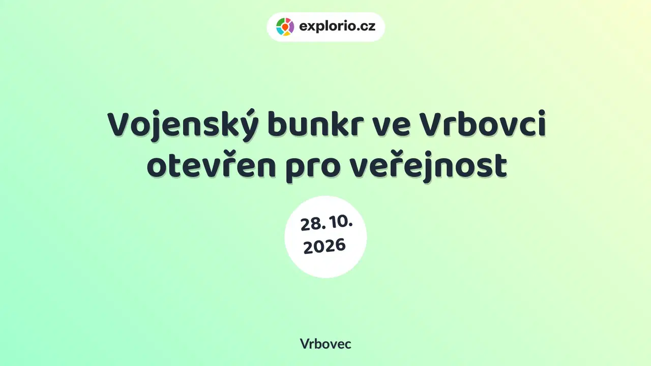Vojenský bunkr ve Vrbovci otevřen pro veřejnost – prohlídky a Muzea, Vrbovec