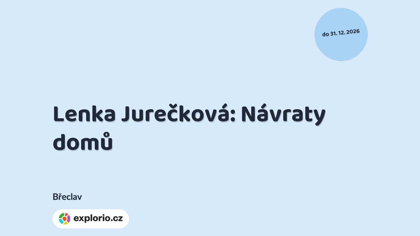 Lenka Jurečková: Návraty domů – prohlídky a Muzea, Břeclav