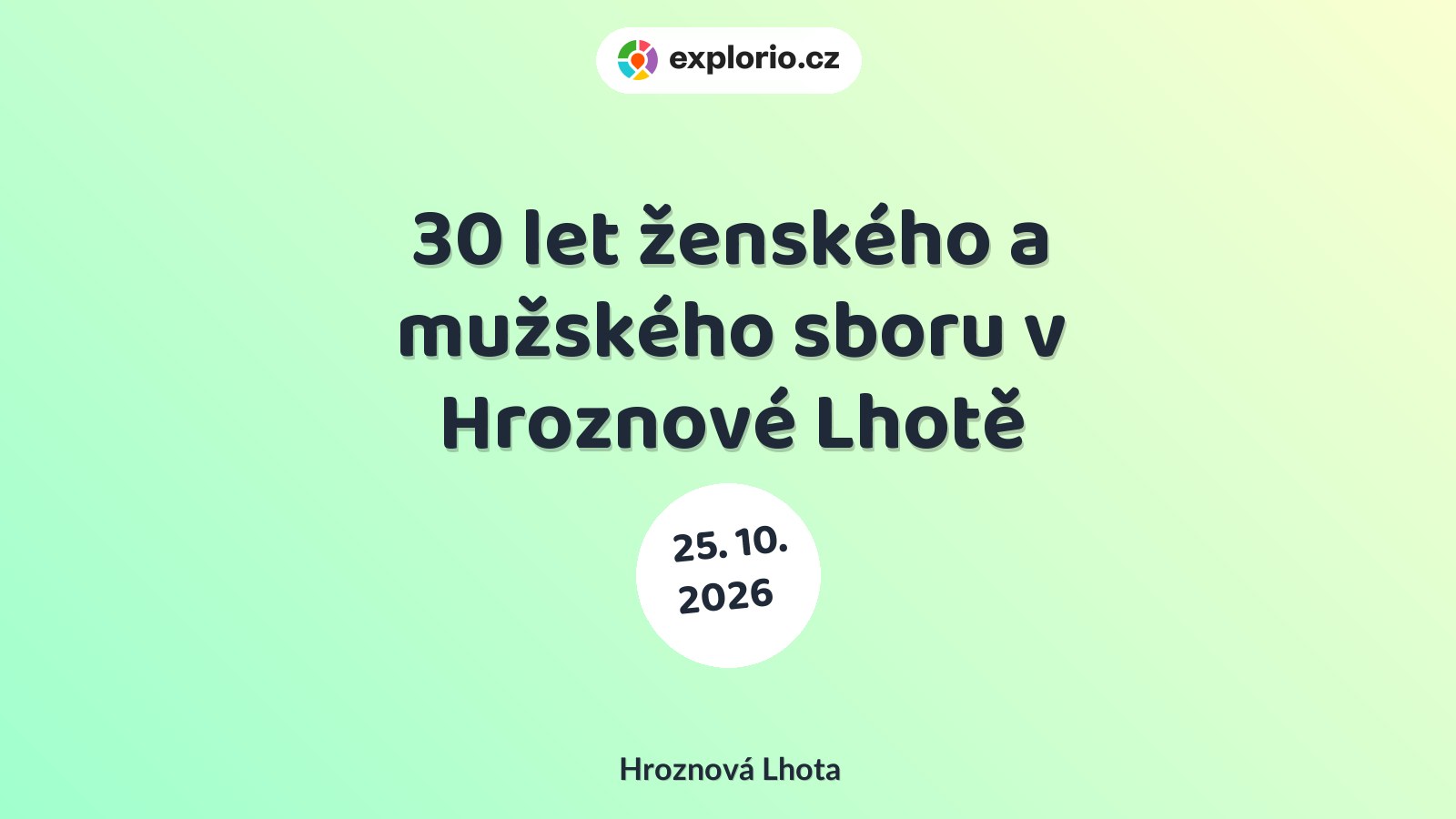 30 let ženského a mužského sboru v Hroznové Lhotě – divadlo, Hudba a Kino, Hroznová Lhota