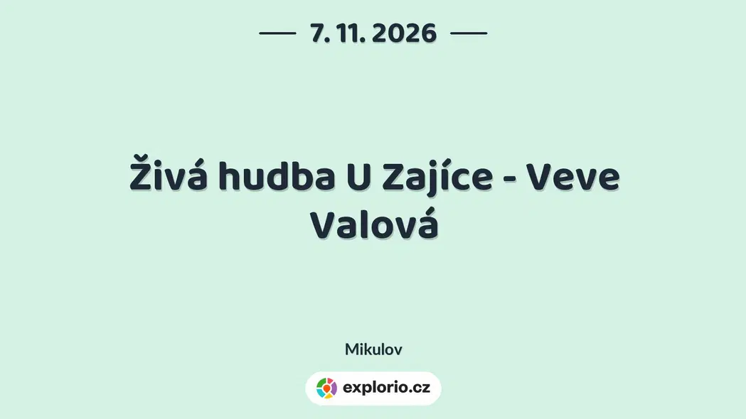 Živá hudba U Zajíce - Veve Valová – divadlo, Hudba a Kino, Mikulov