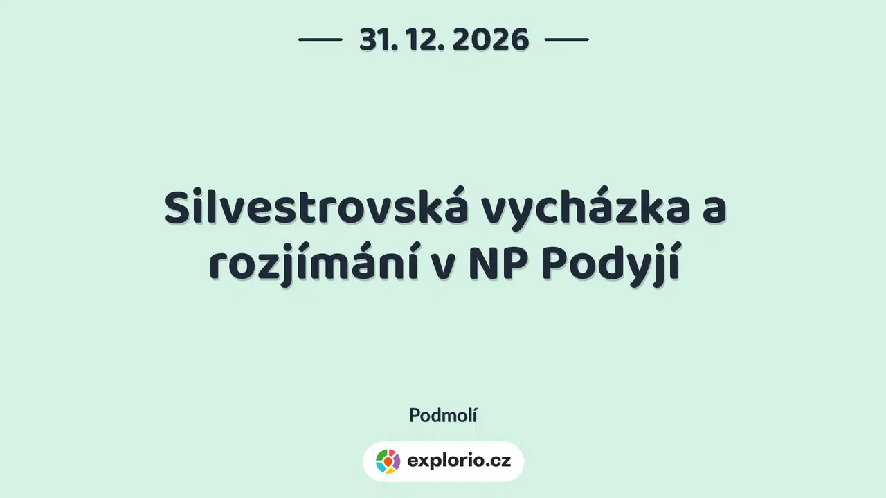 Silvestrovská vycházka a rozjímání v NP Podyjí – příroda a Zvířátka, Podmolí