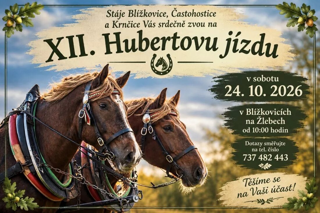 Hubertova jízda v Blížkovicích – sport a Pohyb, Blížkovice – fotka 2
