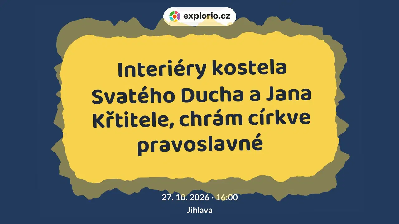 Interiéry kostela Svatého Ducha a Jana Křtitele, chrám církve pravoslavné – prohlídky a Muzea, Jihlava