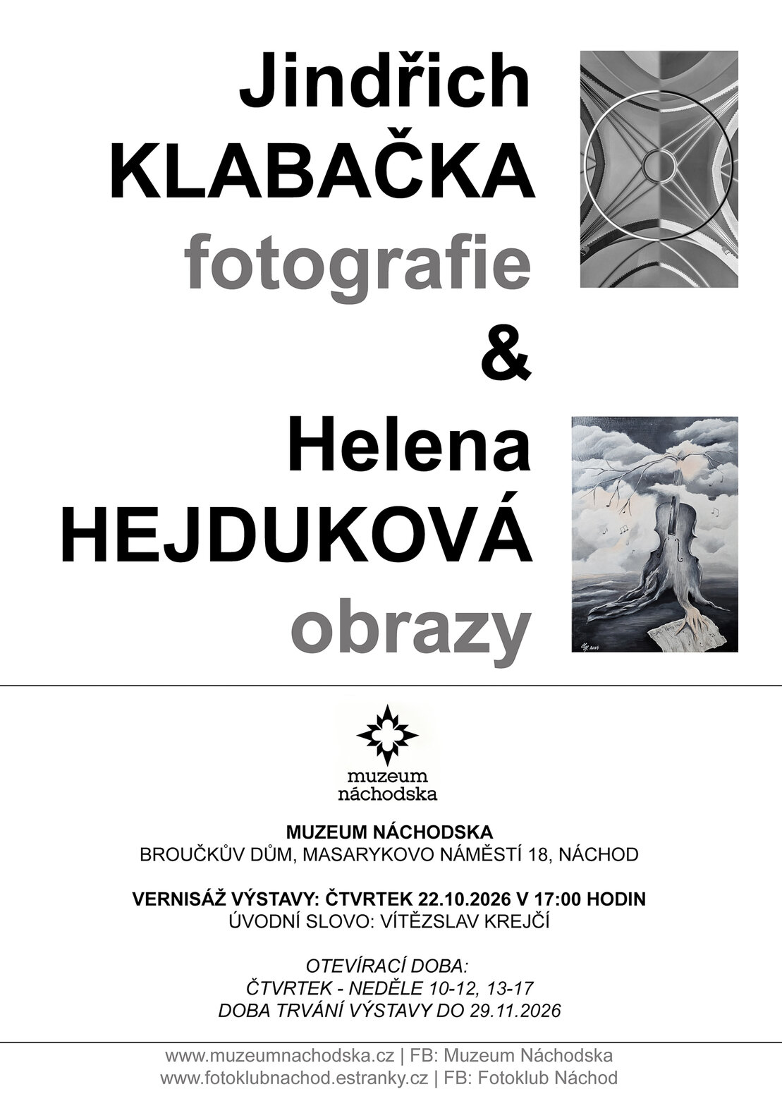 Jindřich Klabačka (fotografie) & Helena Hejduková (obrazy) – prohlídky a Muzea, Náchod – fotka 2