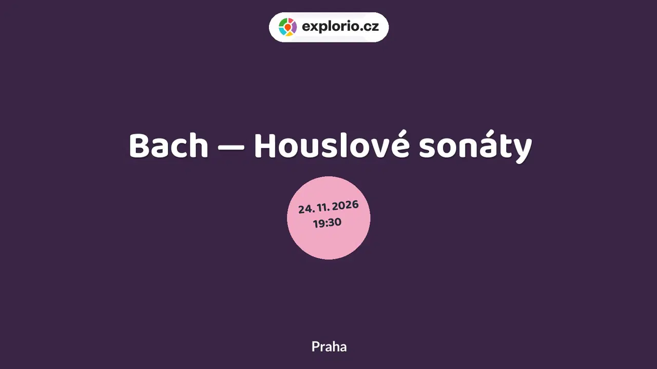 Bach — Houslové sonáty – divadlo, Hudba a Kino, Praha