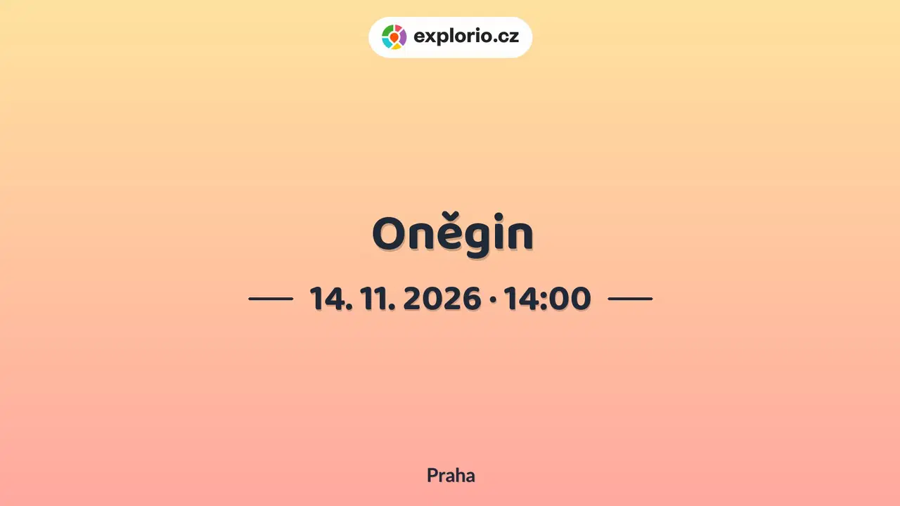 Oněgin – divadlo, Hudba a Kino, Praha