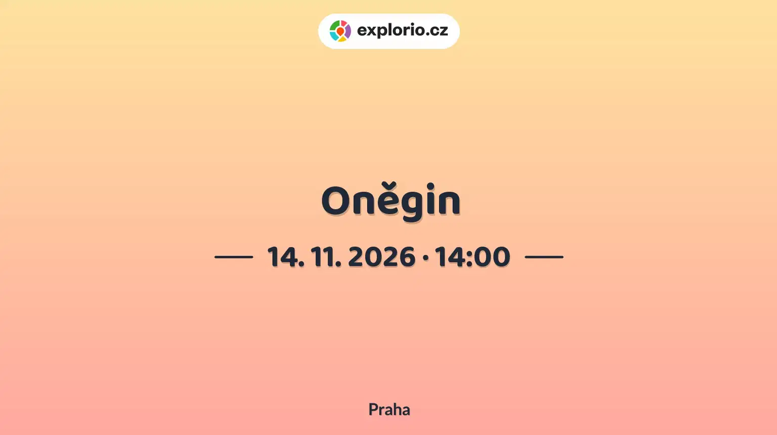 Oněgin – divadlo, Hudba a Kino, Praha