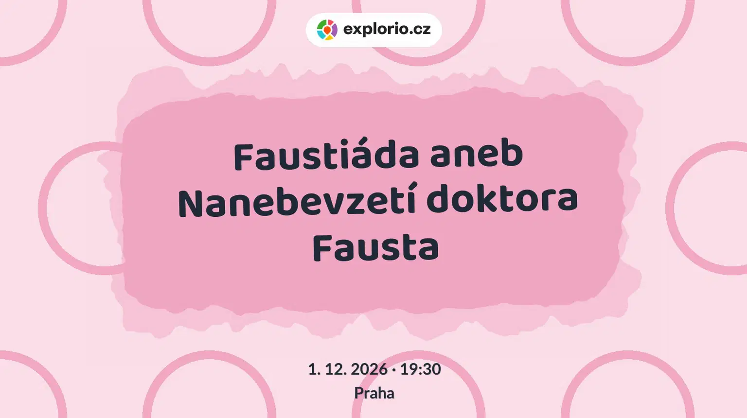 Faustiáda aneb Nanebevzetí doktora Fausta – divadlo, Hudba a Kino, Praha