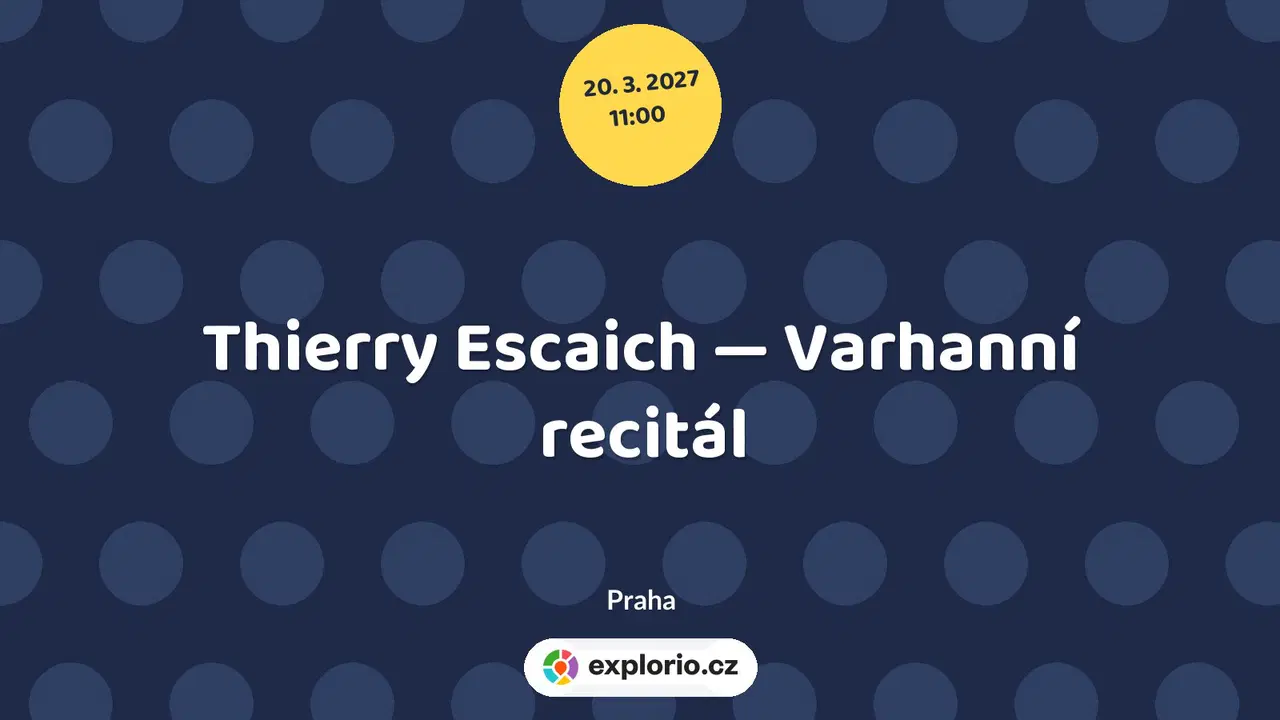 Thierry Escaich — Varhanní recitál – divadlo, Hudba a Kino, Praha