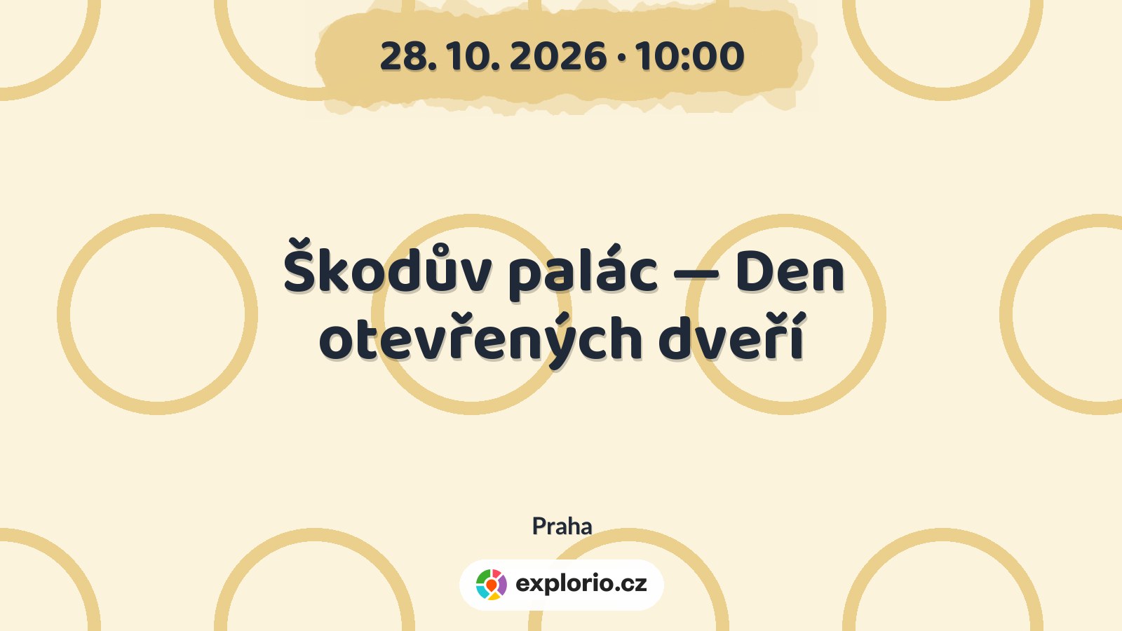 Škodův palác — Den otevřených dveří – prohlídky a Muzea, Praha