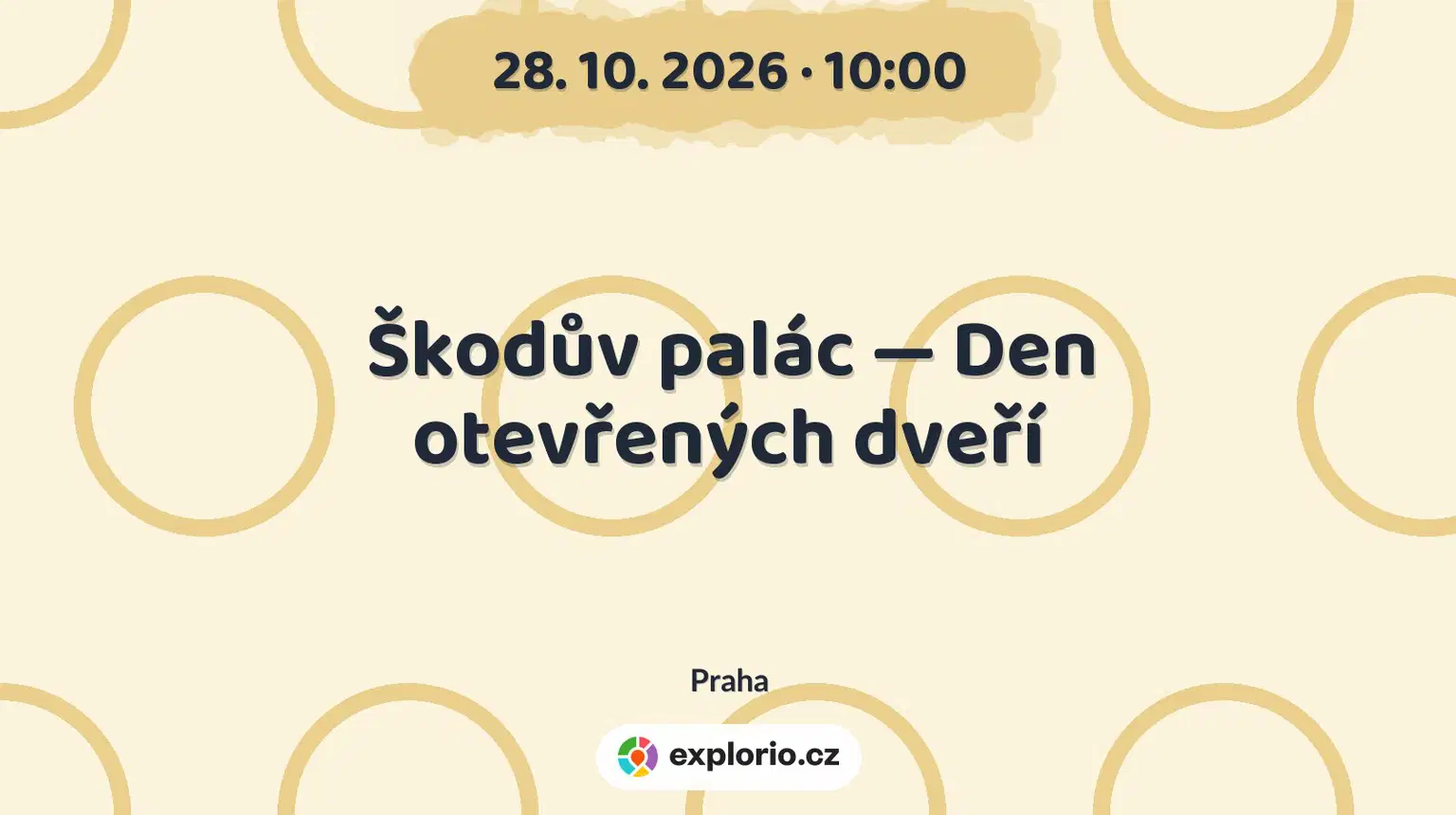 Škodův palác — Den otevřených dveří – prohlídky a Muzea, Praha