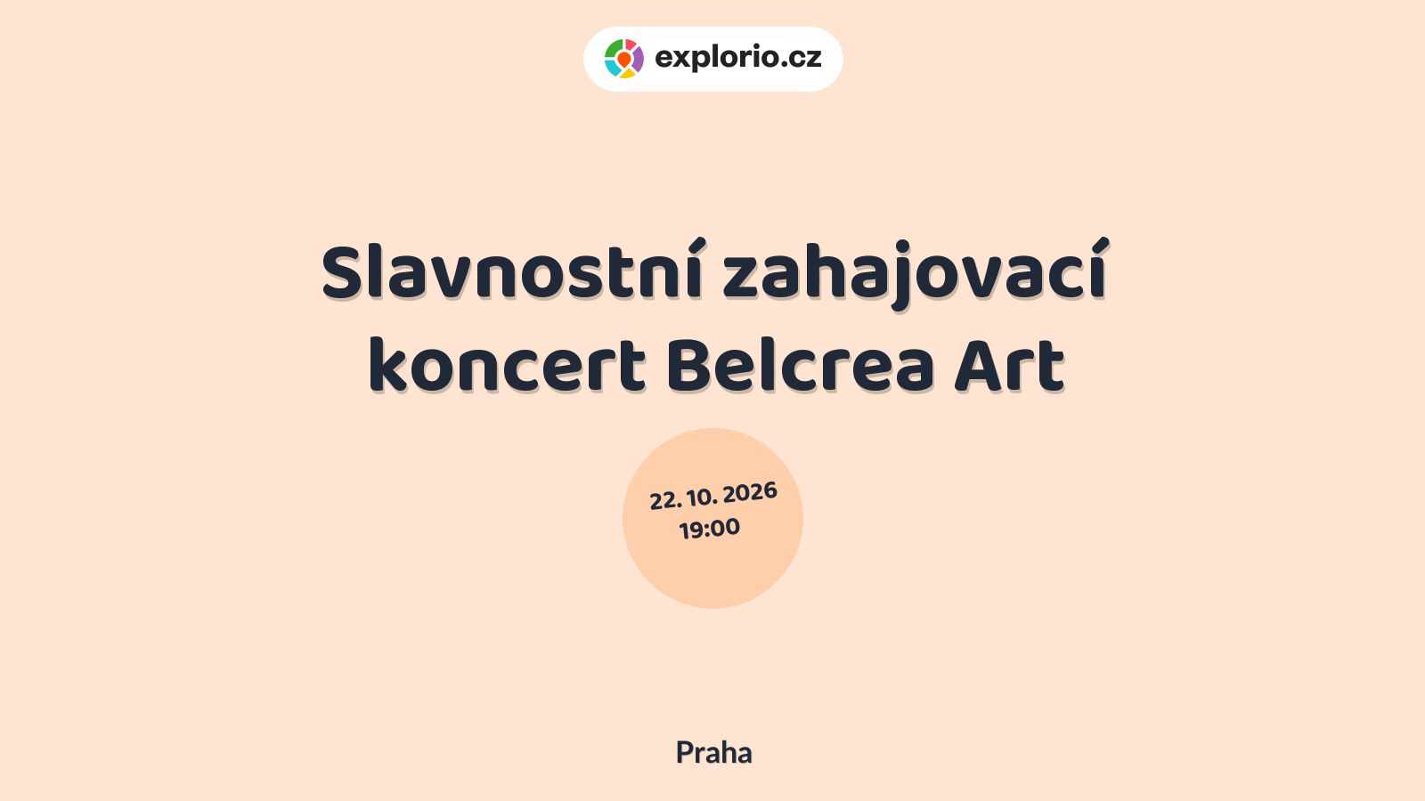 Slavnostní zahajovací koncert Belcrea Art – divadlo, Hudba a Kino, Praha