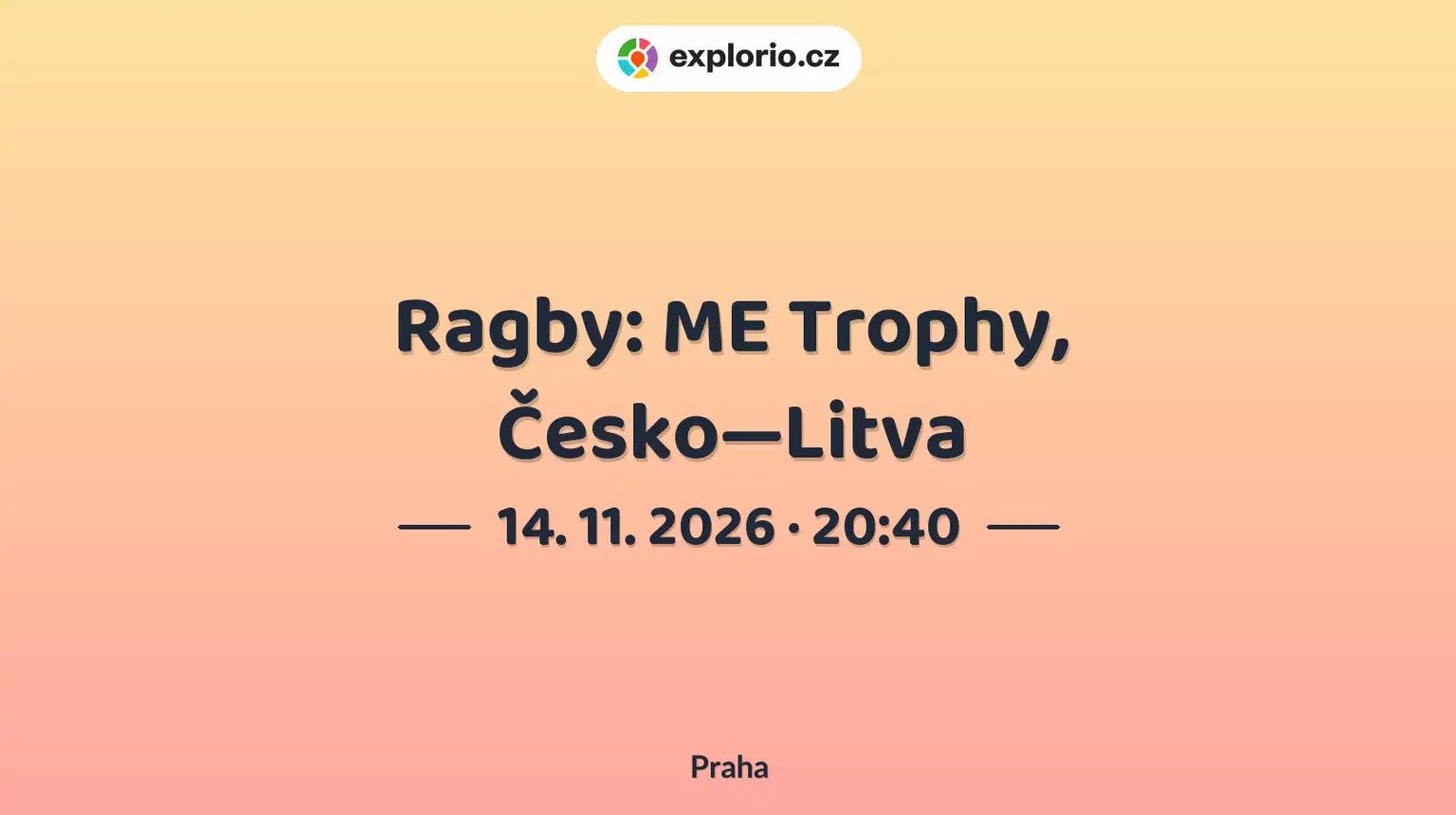 Ragby: ME Trophy, Česko—Litva – sport a Pohyb, Praha