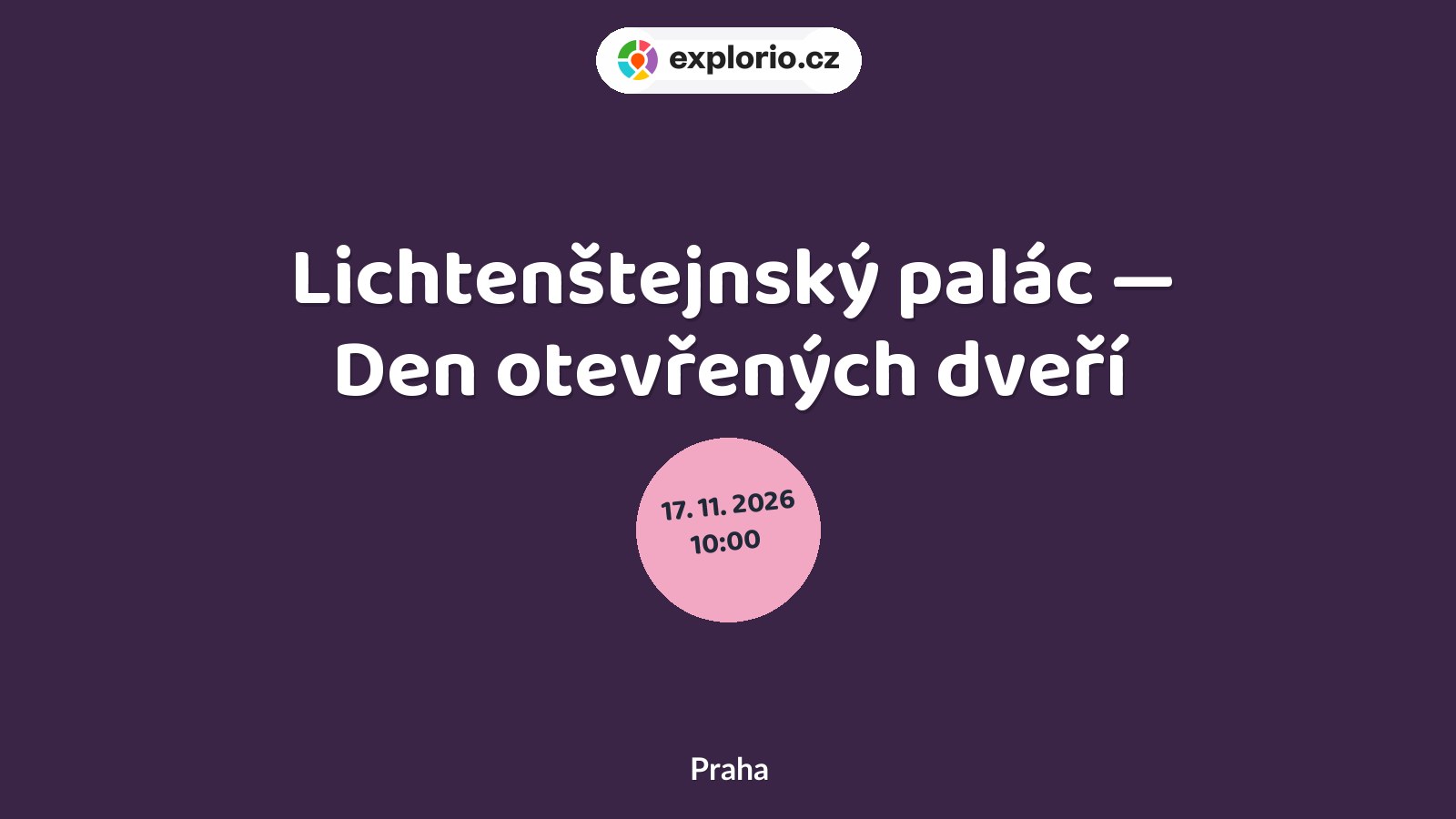 Lichtenštejnský palác — Den otevřených dveří – prohlídky a Muzea, Praha
