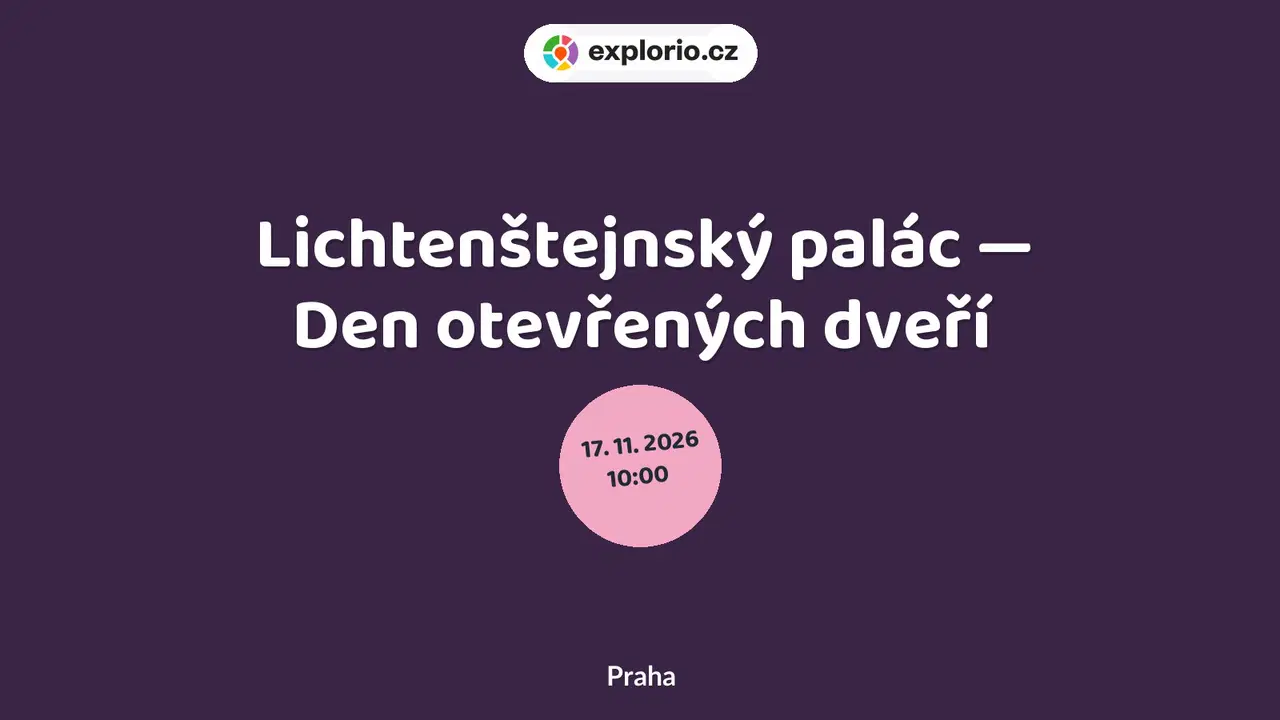 Lichtenštejnský palác — Den otevřených dveří – prohlídky a Muzea, Praha