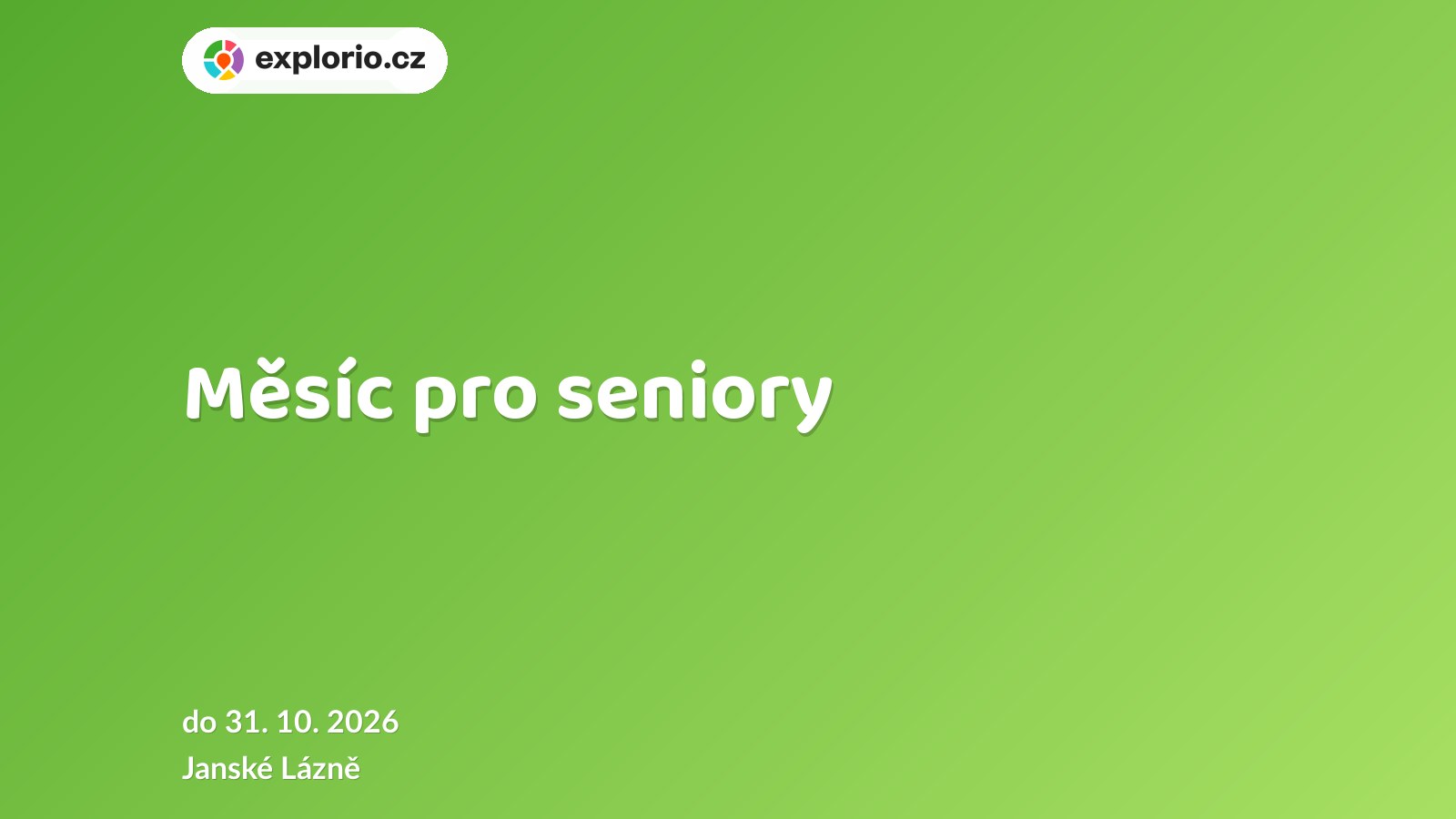 Měsíc pro seniory – prohlídky a Muzea, Janské Lázně