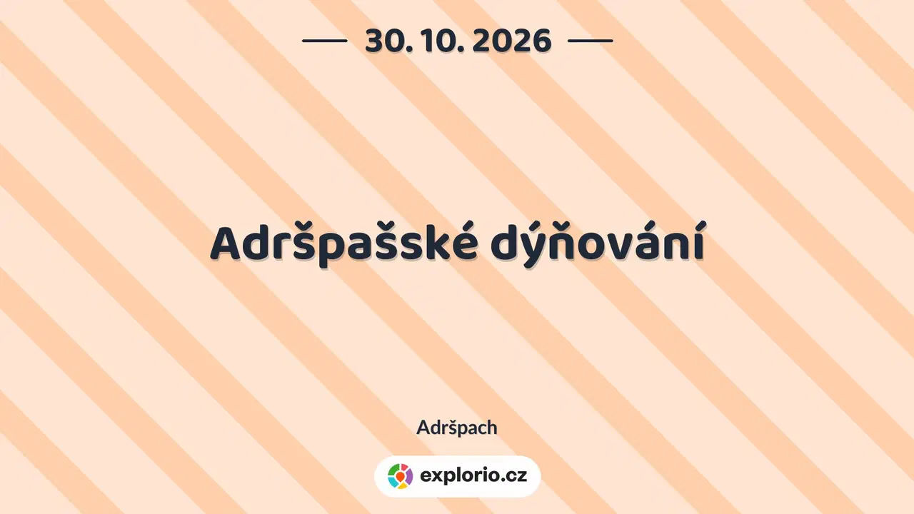 Adršpašské dýňování – festivaly a Slavnosti, Adršpach