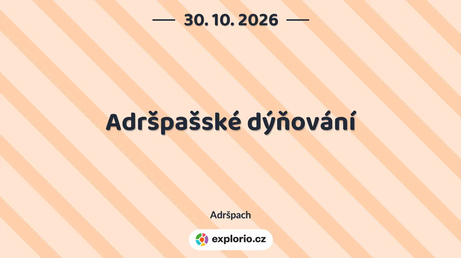Adršpašské dýňování – festivaly a Slavnosti, Adršpach