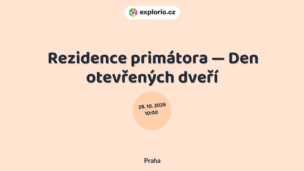 Rezidence primátora — Den otevřených dveří – prohlídky a Muzea, Praha