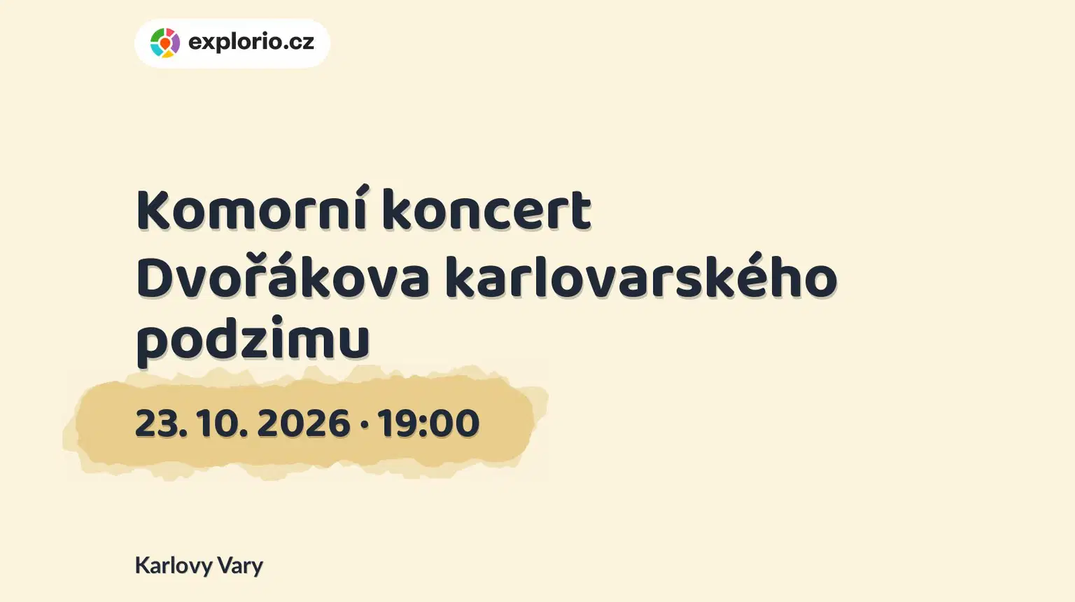 Komorní koncert Dvořákova karlovarského podzimu – divadlo, Hudba a Kino, Karlovy Vary