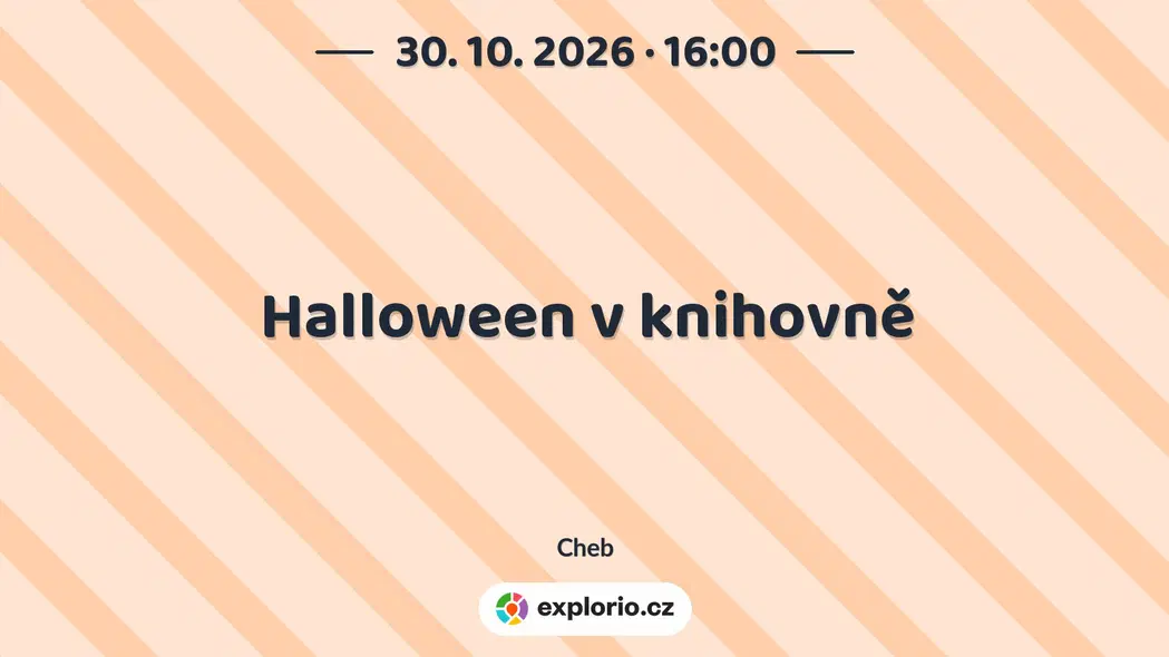 Halloween v knihovně – tvořivé dílny a Workshopy, Cheb