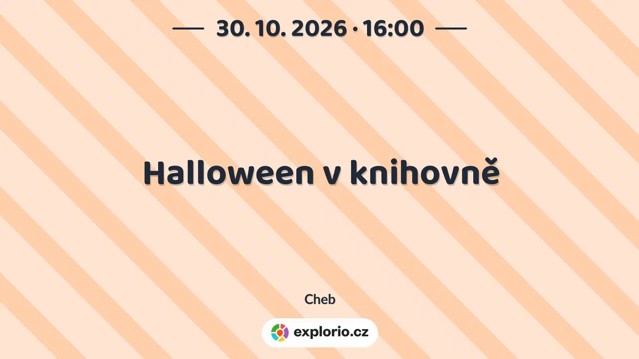 Halloween v knihovně – tvořivé dílny a Workshopy, Cheb