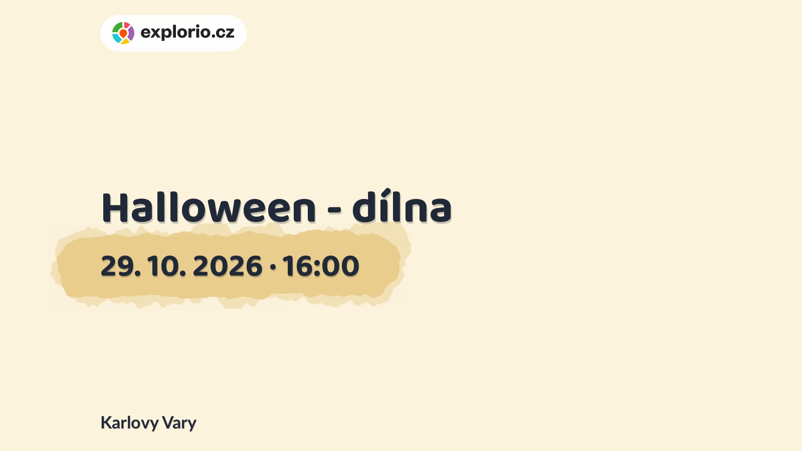 Halloween - dílna – tvořivé dílny a Workshopy, Karlovy Vary