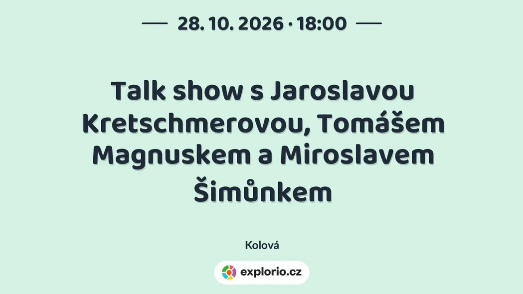 Talk show s Jaroslavou Kretschmerovou, Tomášem Magnuskem a Miroslavem Šimůnkem – divadlo, Hudba a Kino, Kolová