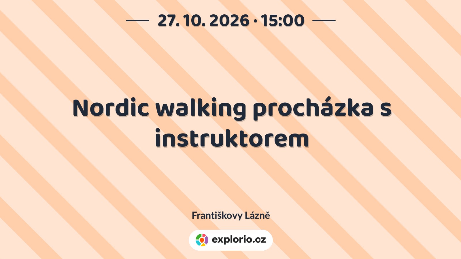 Nordic walking procházka s instruktorem – sport a Pohyb, Františkovy Lázně