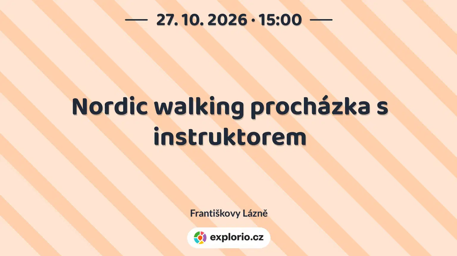 Nordic walking procházka s instruktorem – sport a Pohyb, Františkovy Lázně