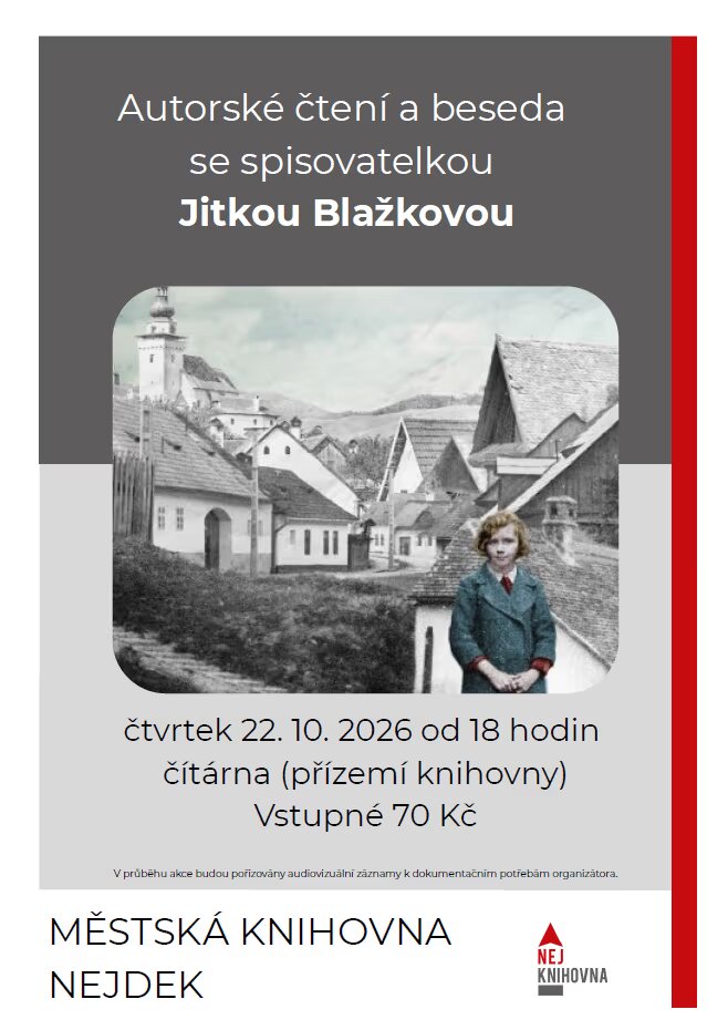 Autorské čtení a beseda – divadlo, Hudba a Kino, Nejdek – fotka 2