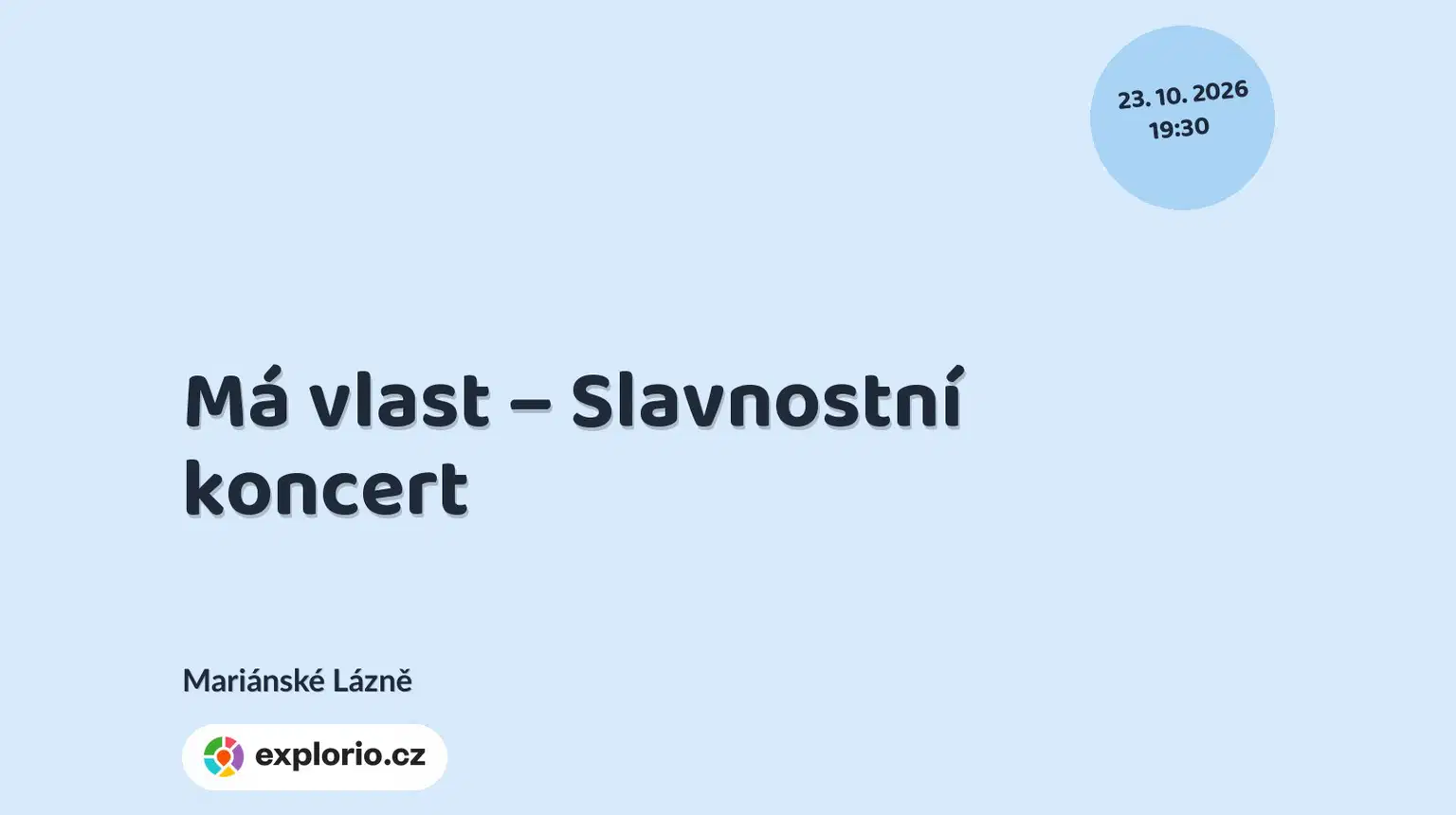Má vlast – Slavnostní koncert – divadlo, Hudba a Kino, Mariánské Lázně
